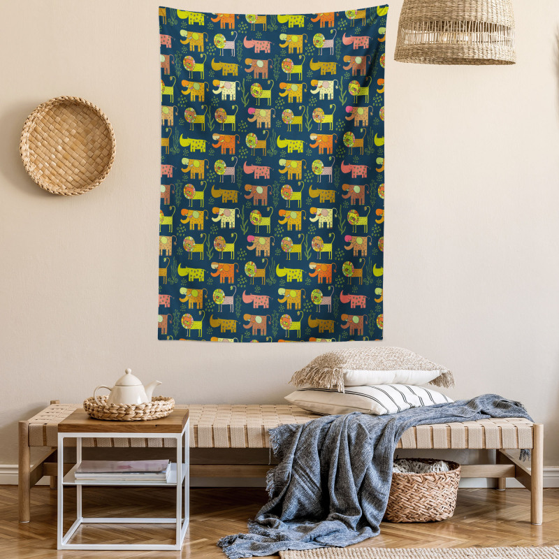 Whimsical Woodland Animals Tapestry