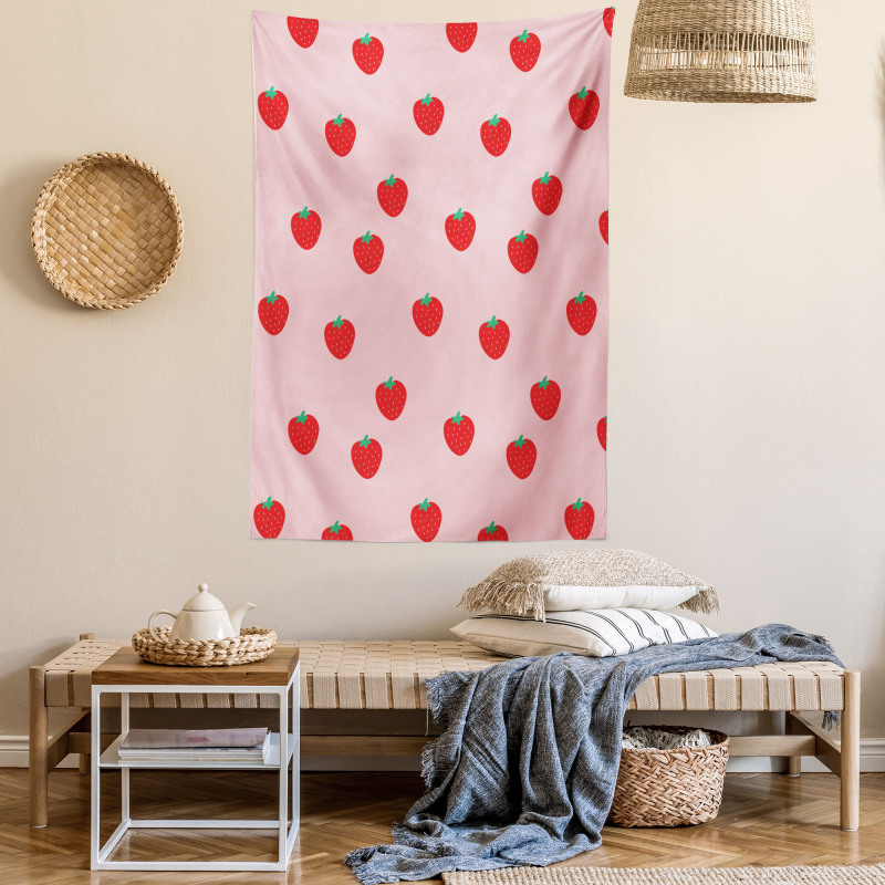 Cartoon Summer Fruits Tapestry