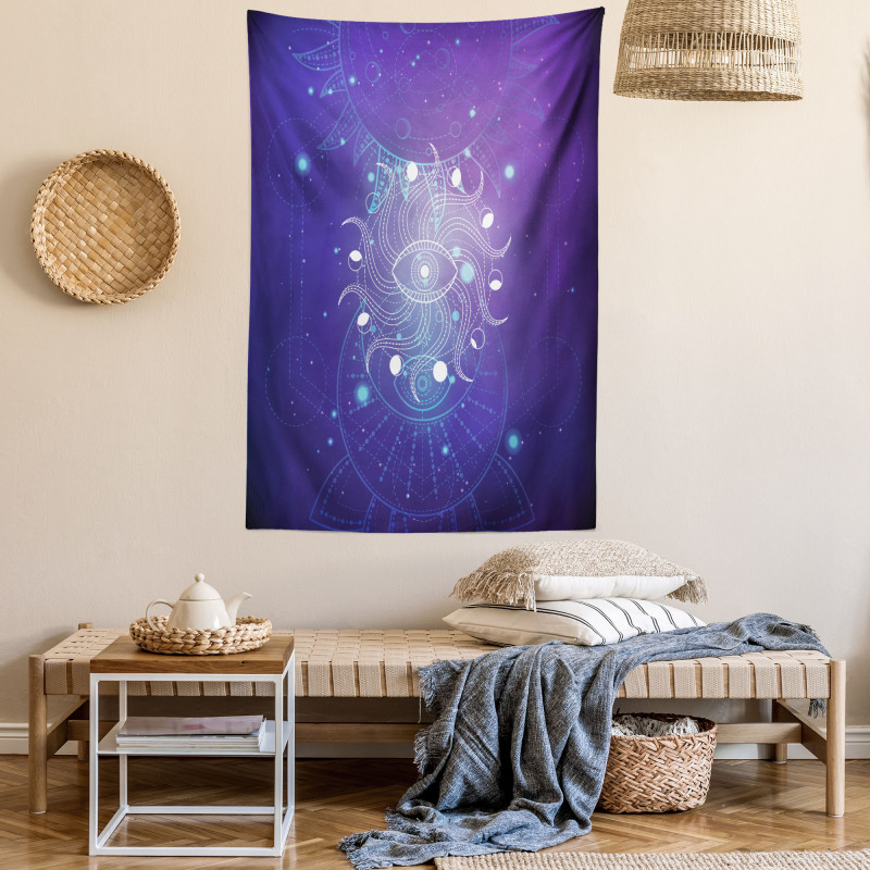 Mystic Eye and Ornaments Art Tapestry