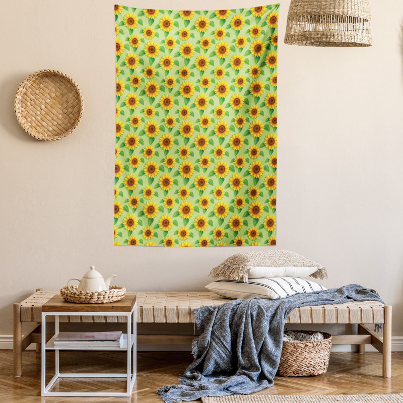 Summer Sunflowers Art Tapestry