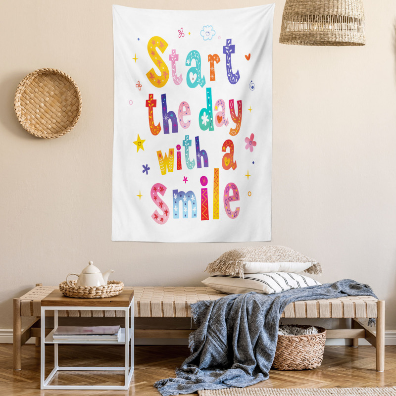 Start the Day with a Smile Tapestry