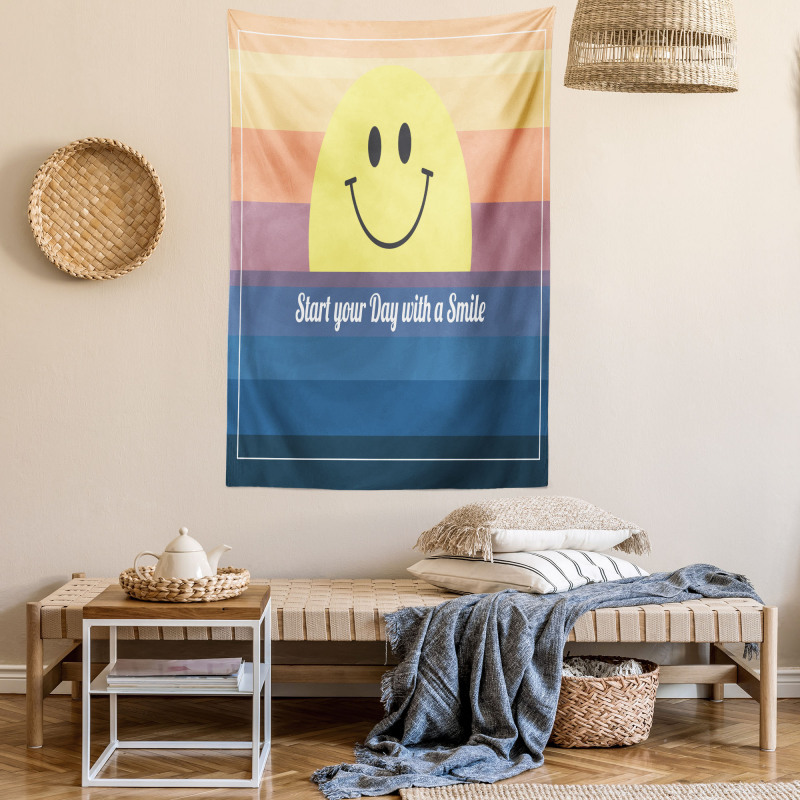 Smirking Sun and Lettering Tapestry