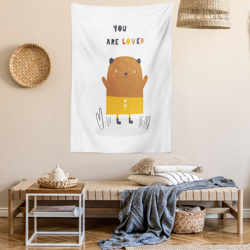 You are Loved and Doodle Bear Tapestry