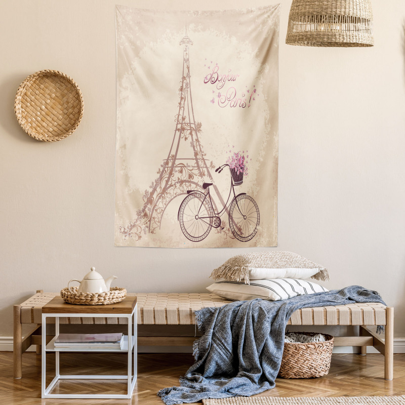 French Eiffel Tower Tapestry
