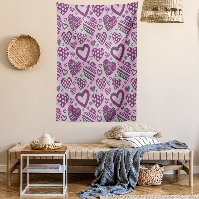 Stripe Circle Romance Motif Tapestry