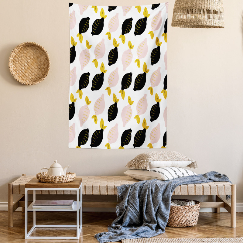 Abstract Colored Citrus Fruit Tapestry