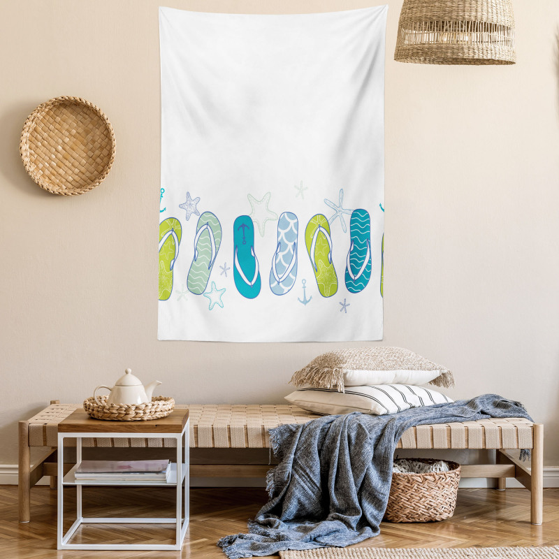 Summer Flip Flops Tapestry