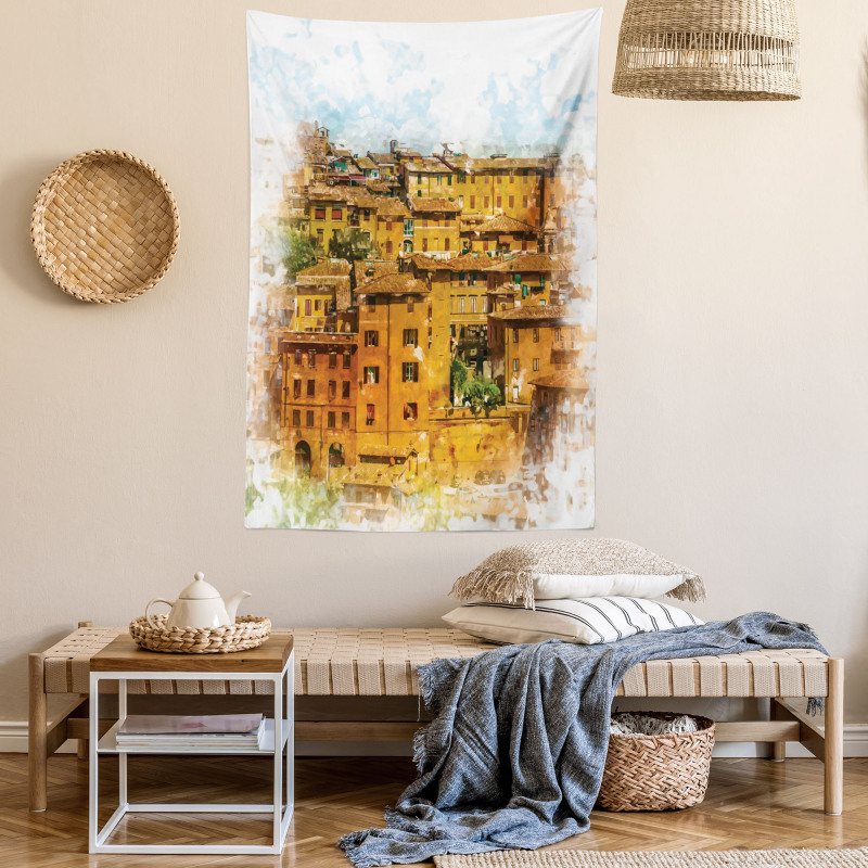 Historic Italian Town Tapestry