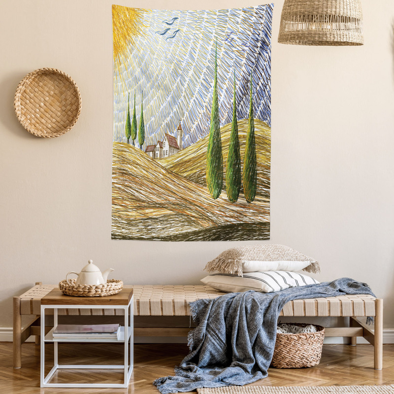 Rural Fields Europe Tapestry