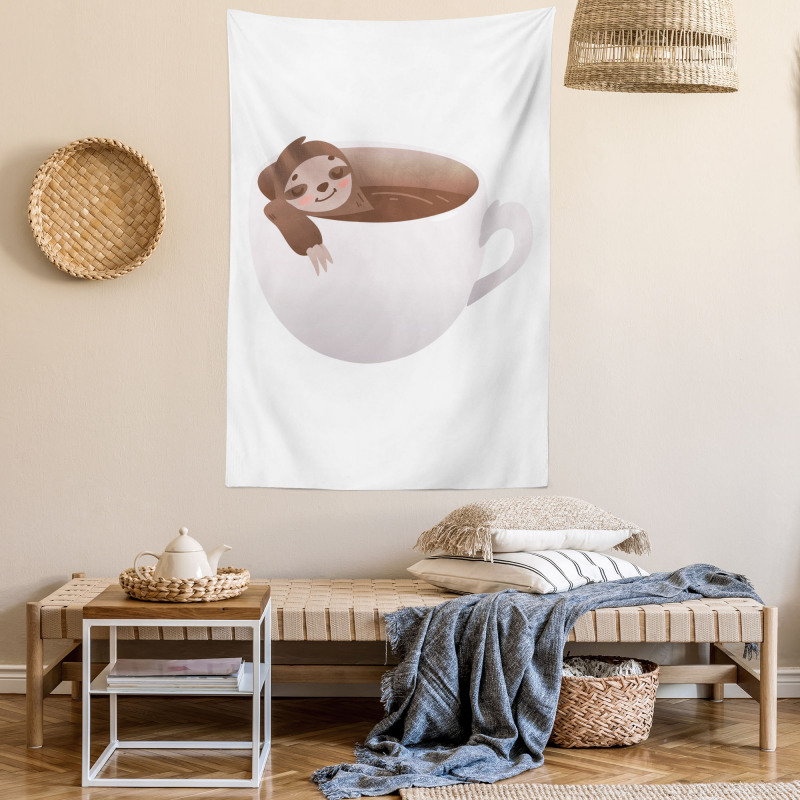 Lazy Swimming in Coffee Tapestry