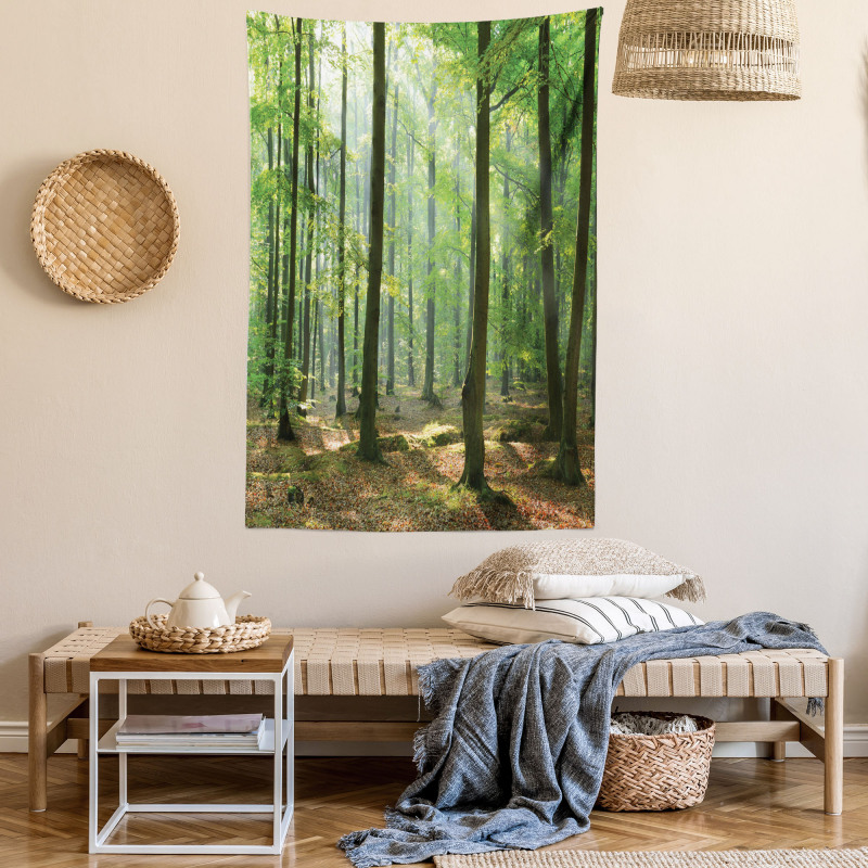 Morning Forest Farmhouse Tapestry