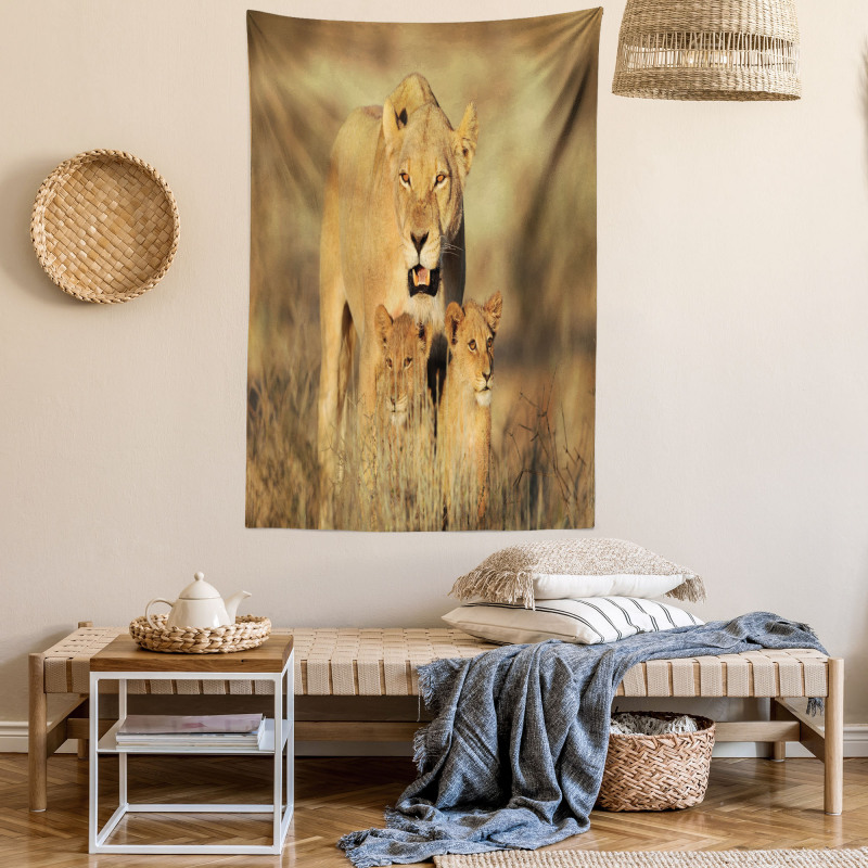 Safari Lions Wilderness Tapestry
