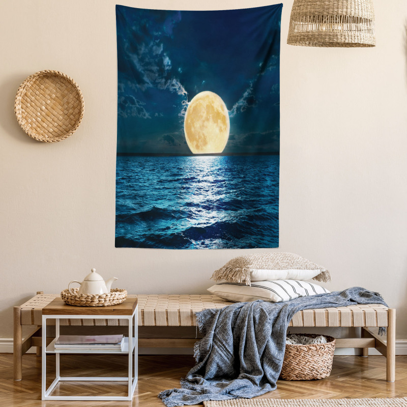 Magic Super Moon Design Tapestry