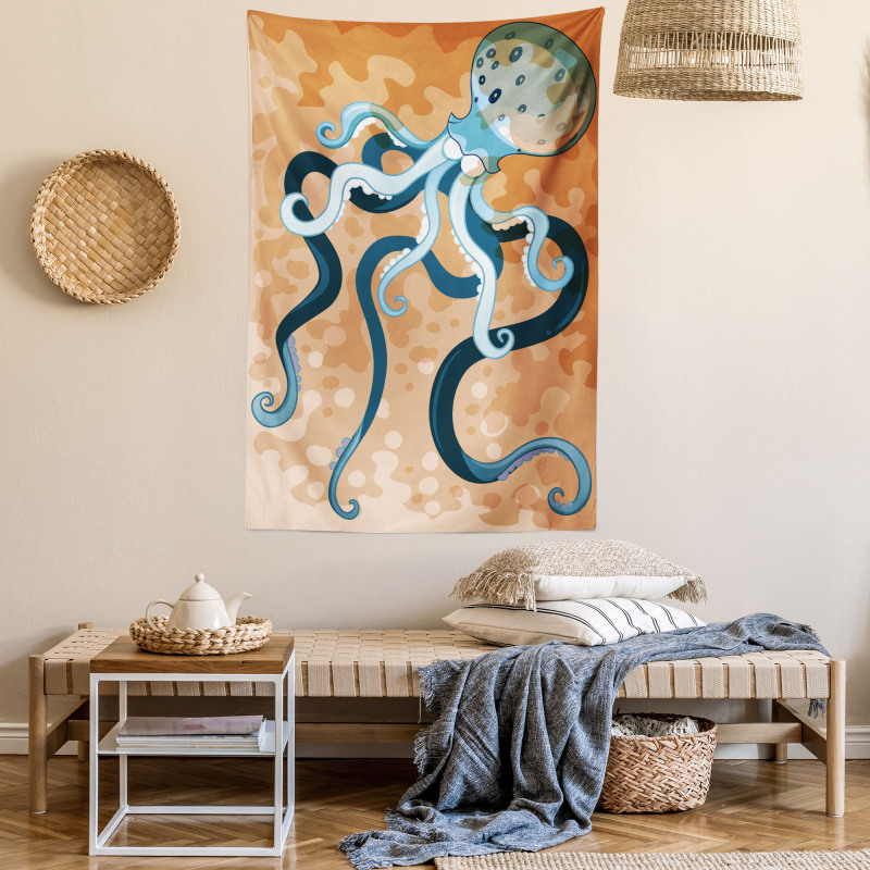 Oceanic Animal Cartoon Tapestry