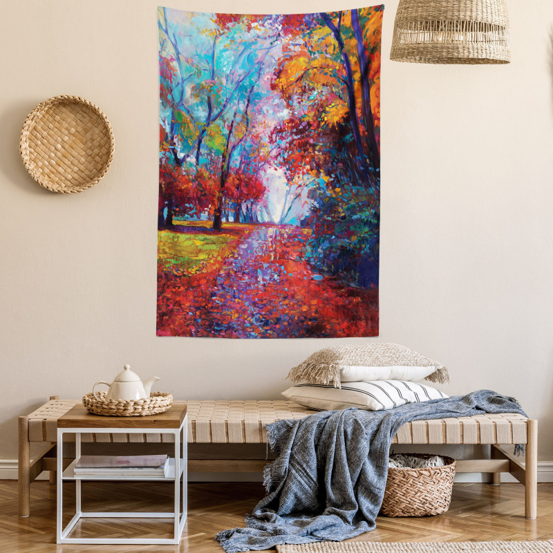 Trees Park Fall Autumn Tapestry