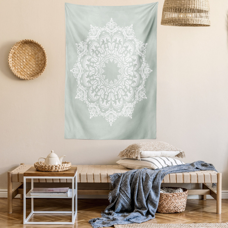 Damask Floral Motifs Tapestry