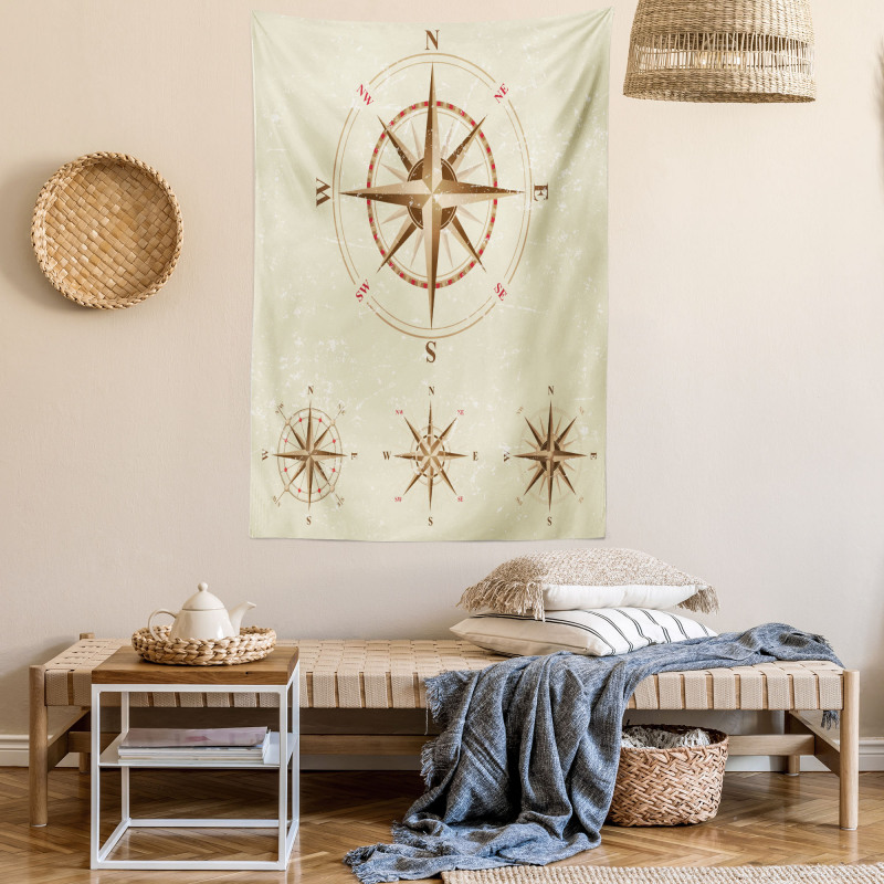 Compass Nautical Retro Tapestry