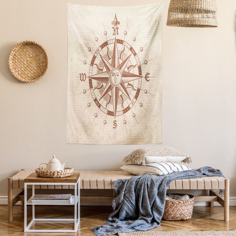 Vintage Compass Tapestry