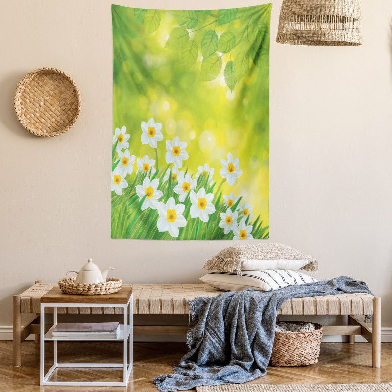 Daffodils Spring Petals Tapestry