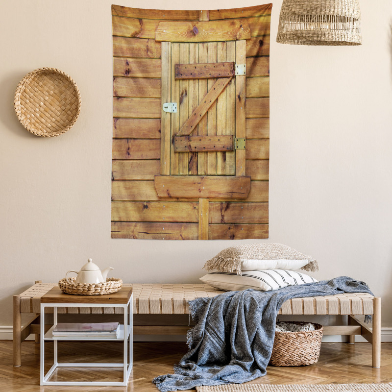 Grunge Wooden Shutters Tapestry