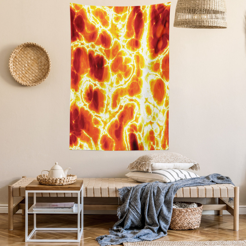 Hot Burning Lava Fire Tapestry