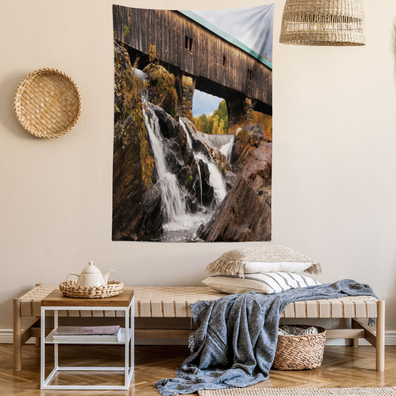 Rustic Oak Bridge Tapestry