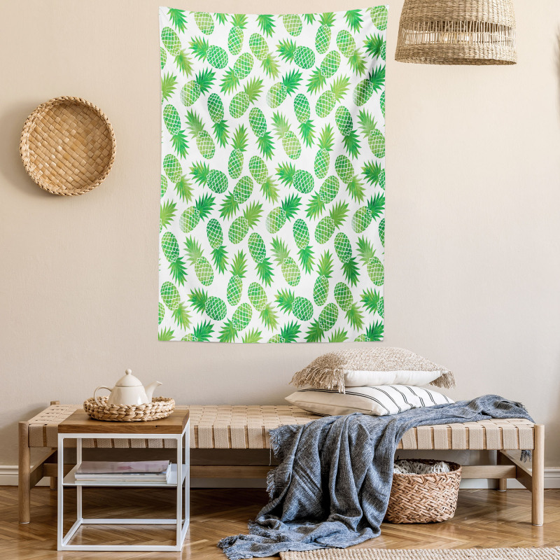 Exotic Pineapple Pattern Tapestry