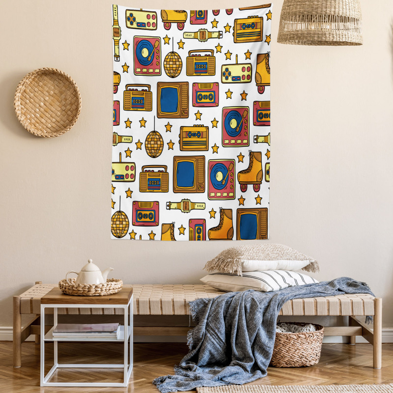 90s Theme Retro Tapestry