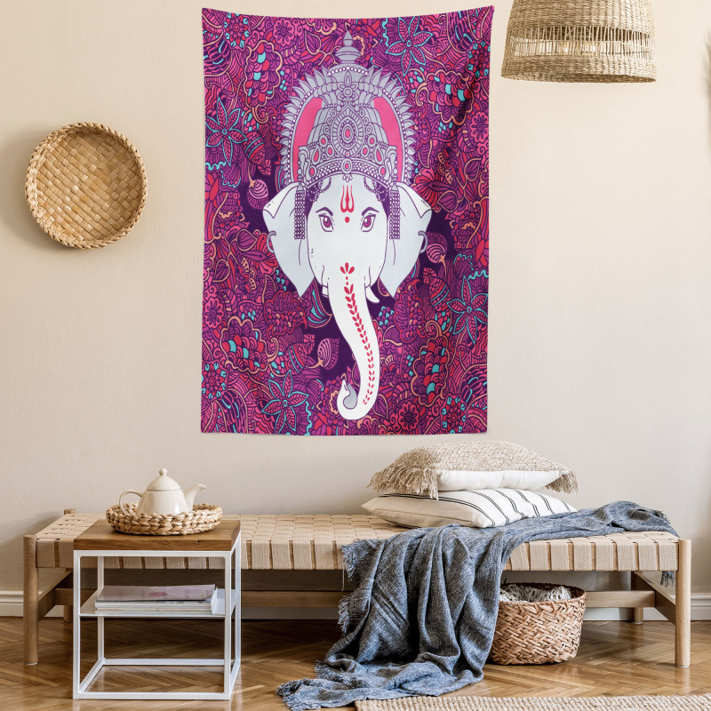 Elephant Mandala Art Tapestry