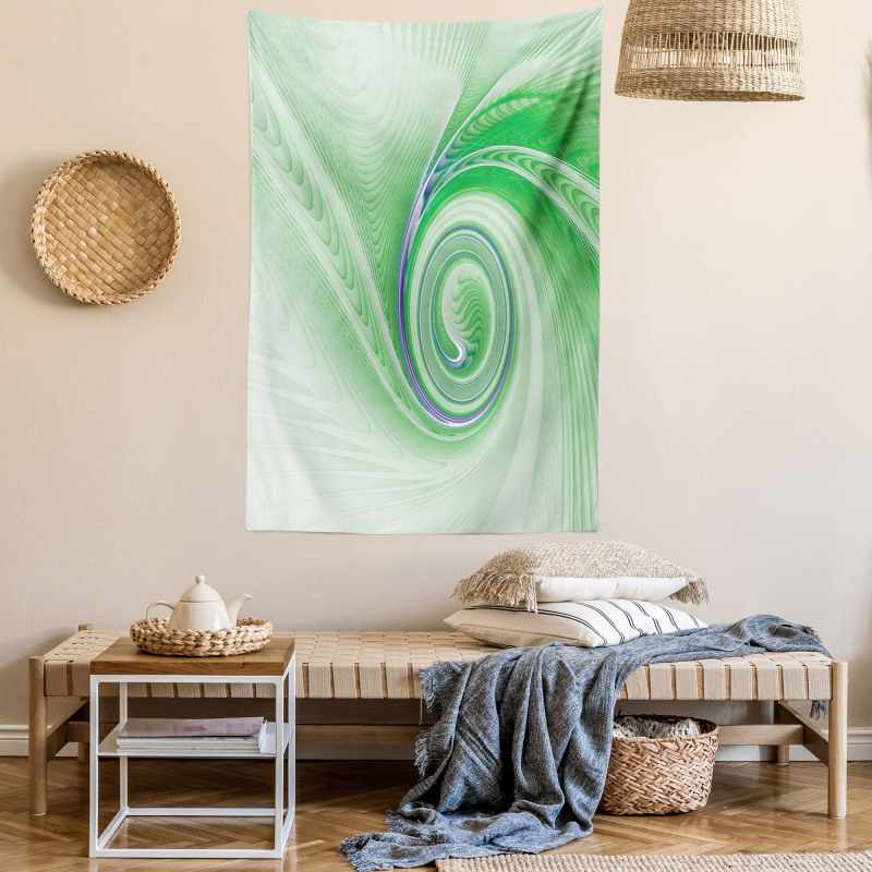 Abstract Fractal Spirals Tapestry
