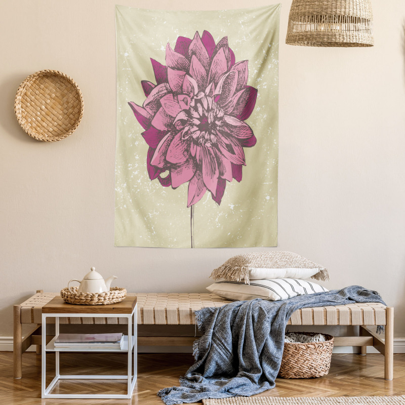 Dahlia Flower Bohemian Tapestry