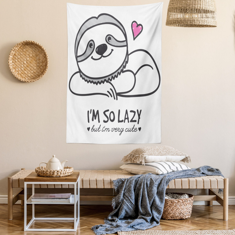 Cartoon Funny Words Tapestry