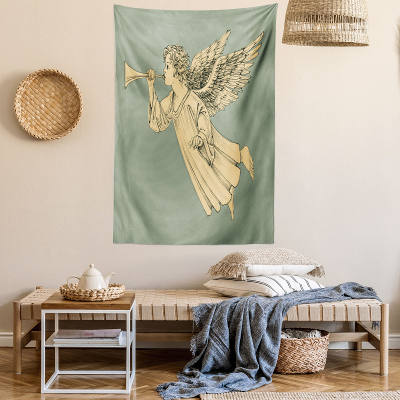 Flying Angel Art Tapestry