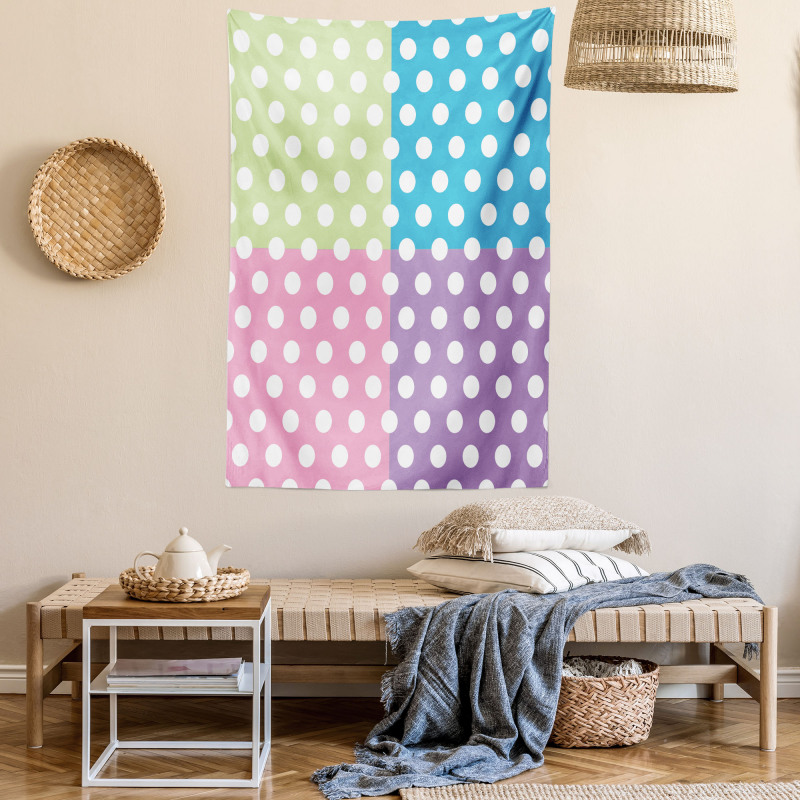 Polka Dots Patchwork Tapestry