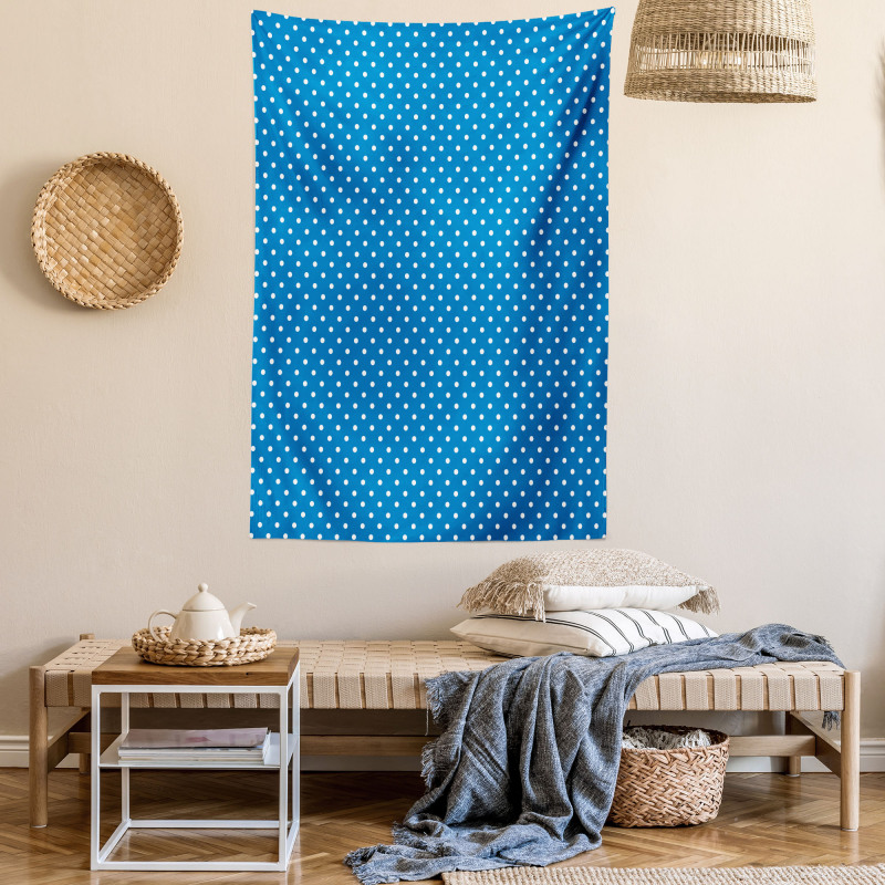 Polka Dots Navy Boys Tapestry