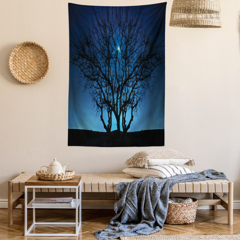 Night Moon Cosmos Tapestry