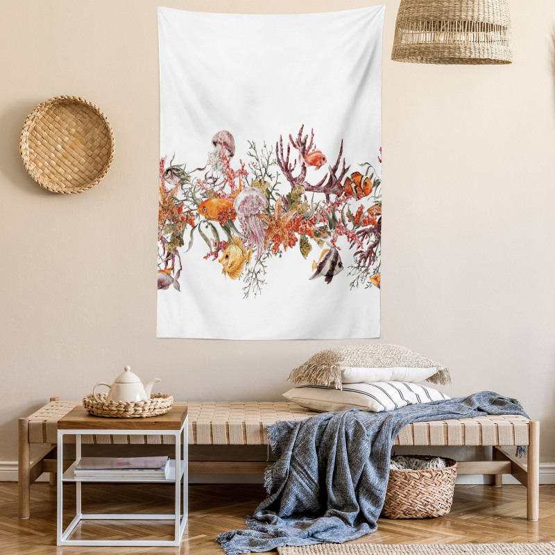 Coral Algea Sealife Tapestry