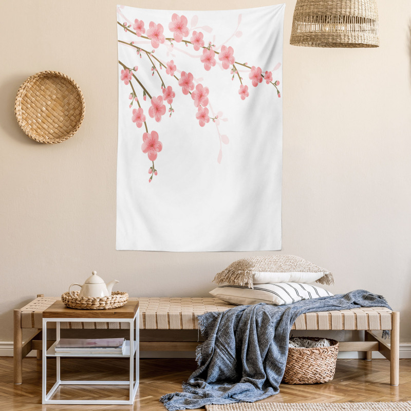 Cherry Blossom Artwork Tapestry