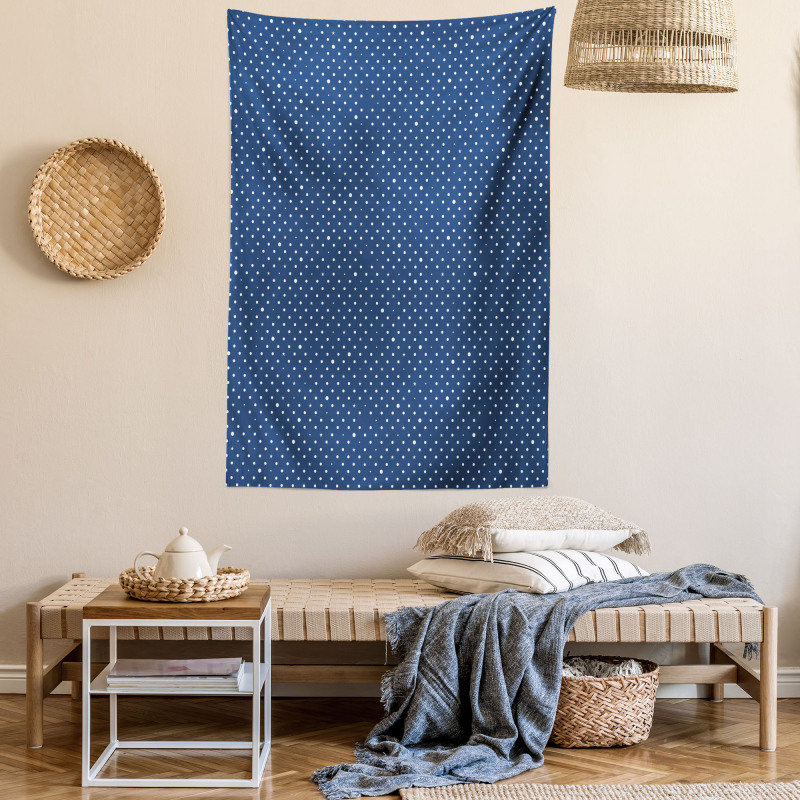 Retro Dots Stars Tapestry