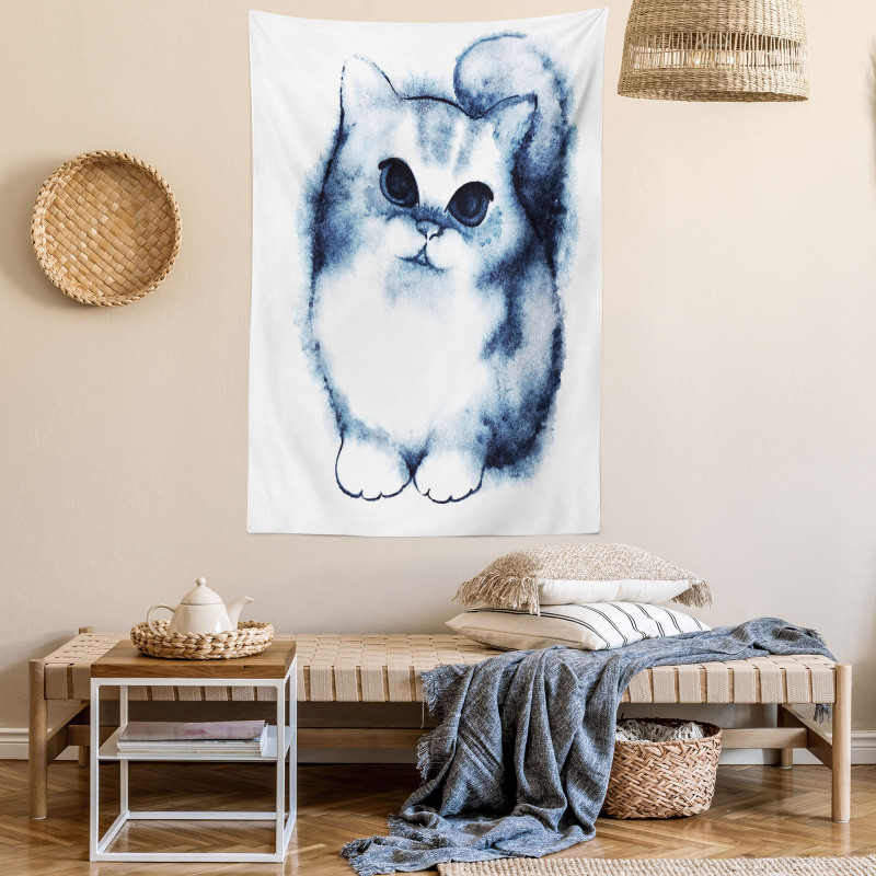 Cat Kitty Kids Design Tapestry