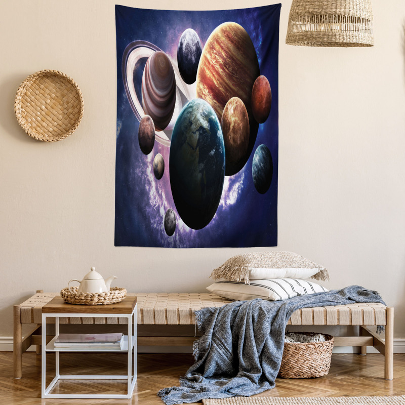 Milky Way Planets Space Tapestry