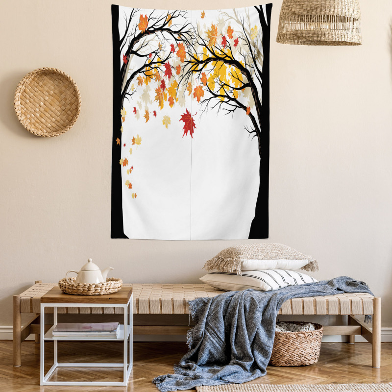 Trees with Dried Leaves Tapestry
