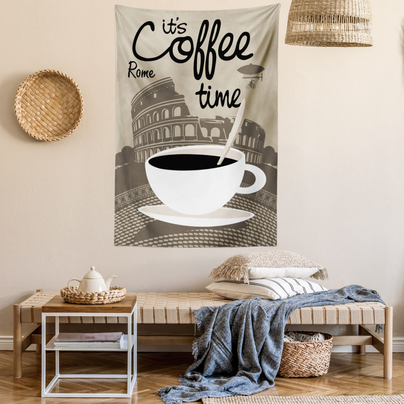 Rome Landmark Drink Cup Tapestry