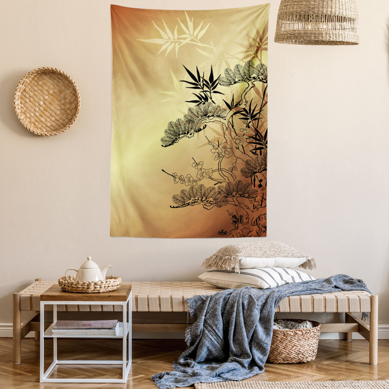 Bamboo Motifs Tapestry