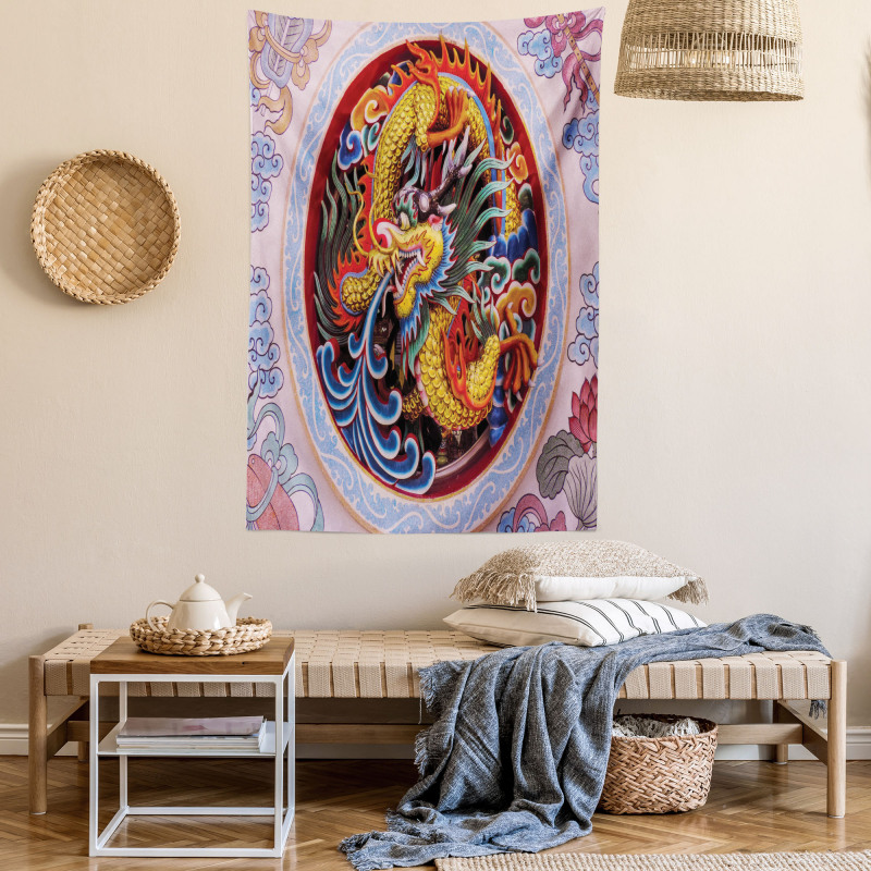 Chinese Dragon Mythical Tapestry