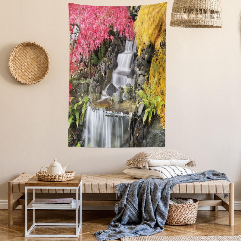 Tropical Fall Flowers Tapestry