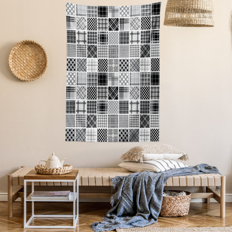 Plaid Patchwork Retro Tapestry