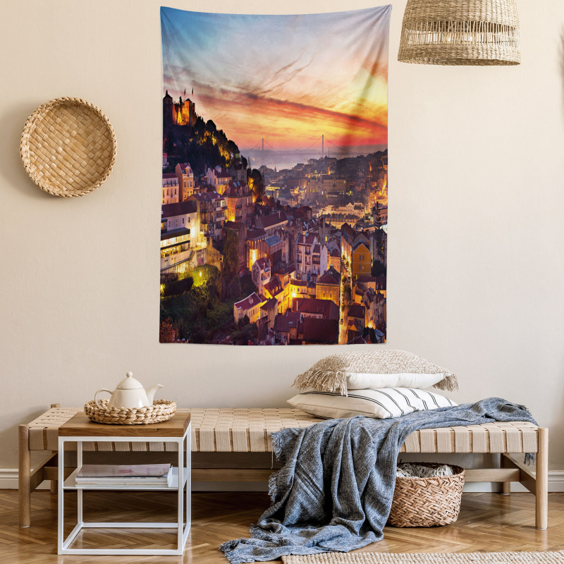 Cityscape of Lisbon Tapestry