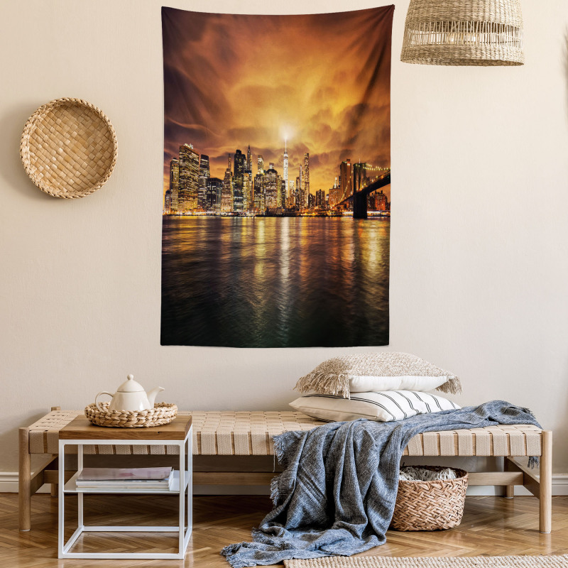 Manhattan at Sunset Tapestry