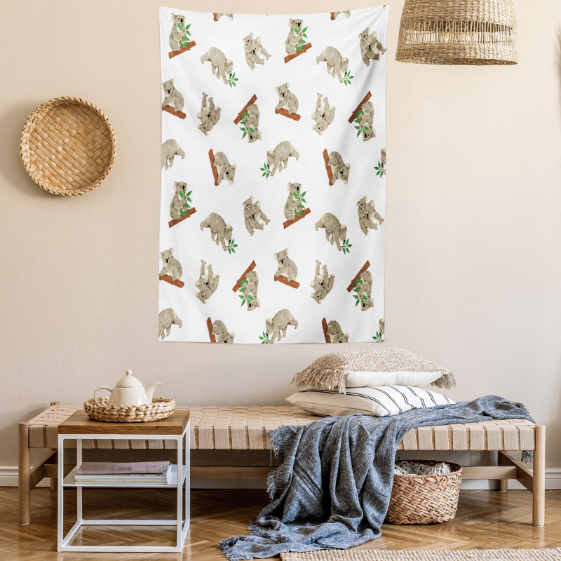 Baby Koala Pattern Tapestry